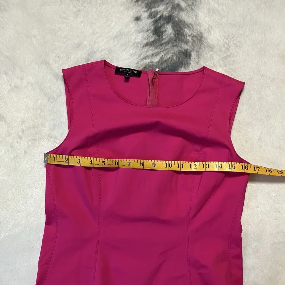Lafayette 148 New‎ York Dress Womens Size 4 Pink Fit Flare Office Stretch